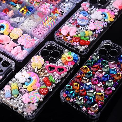 DIYCICO 3980 Pcs Junk Case Charms Kit for Phone Case,Slime Craft,Cute Nail Art Charms thumbnail 4