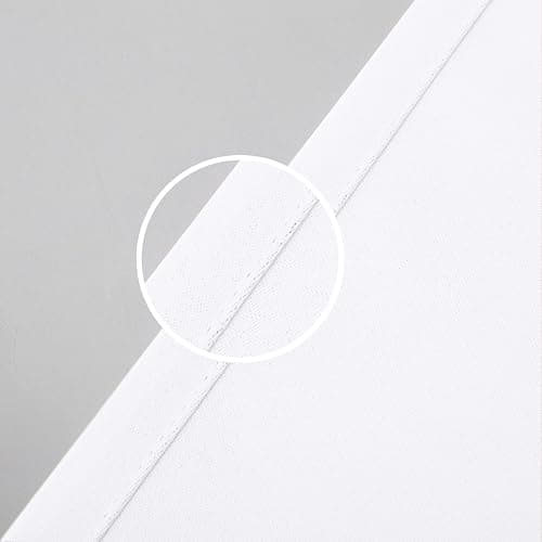 Room Darkening Curtain Panels Pure White Curtains Window Treatment Energy Saving Thermal Insulated Solid Grommet Room Darkening Drapes for Bedroom/Nursery, Pure White, 2 Panels, 52 in x 84 in (W x L) thumbnail 4