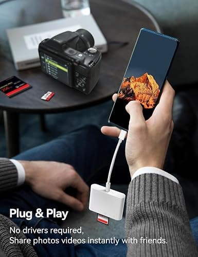 USB C to SD CF Card Reader, SD Card Adapter with SD MicroSD CF Compact Flash USB 4 Ports, BnmxTek Memory Card Reader for iPhone 15 iPad Mac MacBook Pro/Air/Mini Android and More USB-C/Type C Device thumbnail 5