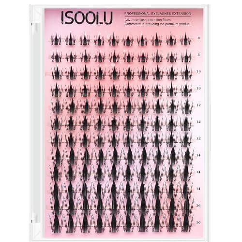 ISOOLU Lash Clusters Manga Individual Lashes Wispy Eyelash Clusters WideSpan Eyelash Extension Kit with Lash Bond and Seal Wet-Look Spiky Cluster Lashes (Aesthetic‌) - Image 1