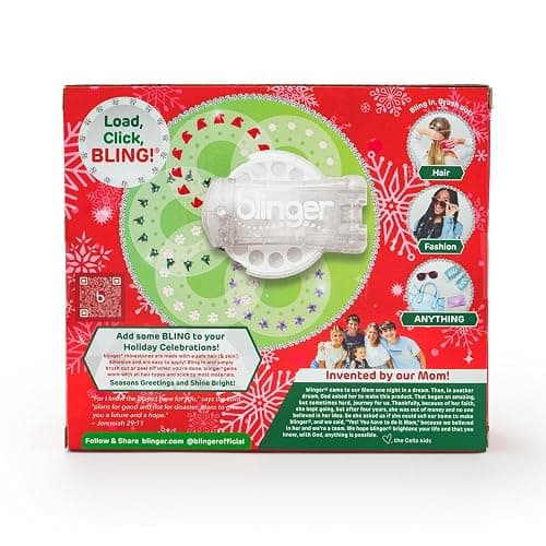 blinger® Jolly Collection Christmas Hair Gem Stamper with 75 Festive Gems – Limited Edition Hair Jewelry for Girls & Women | Perfect for Holiday Parties, Gifts & Celebrations thumbnail 4