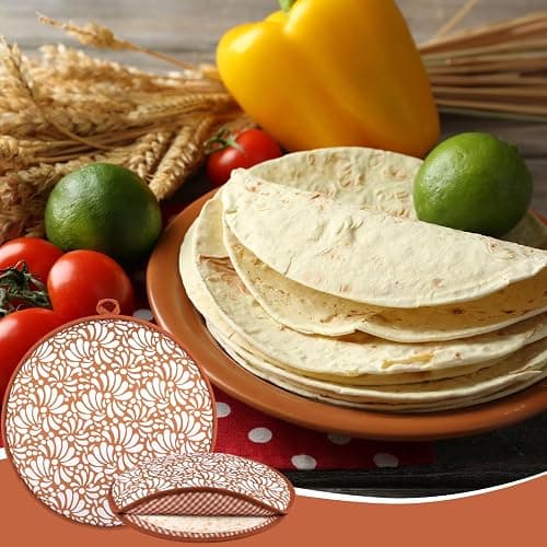 Honeydak 2 Pcs 10 Inch Tortilla Warmer Pouch, Mexican Talavera Pottery Terracotta Pattern Microwavable Insulated Cloth Pouch for Tortillas, Tacos, Naan, and Pizza Rolls thumbnail 2