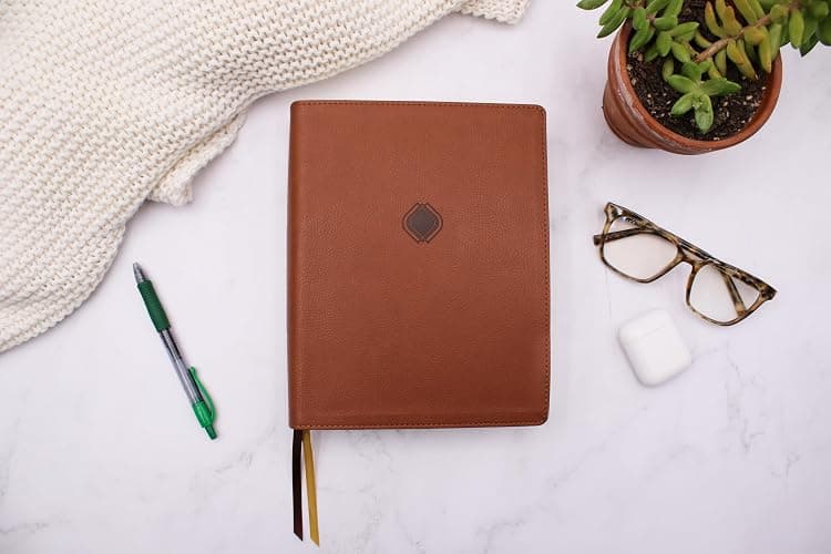 Amplified Journal the Word Bible, Leathersoft, Brown: Reflect, Take Notes, or Create Art Next to Your Favorite Verses thumbnail 2