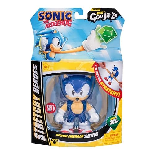 Heroes of Goo Jit Zu Sonic The Hedgehog - Chaos Emerald Sonic Stretchy Hero, Squeeze Sonic's Body to Reveal The Chaos Emerald Within His Goo, Grab Him by His Limbs and Stretch Out His Arms and Legs thumbnail 3