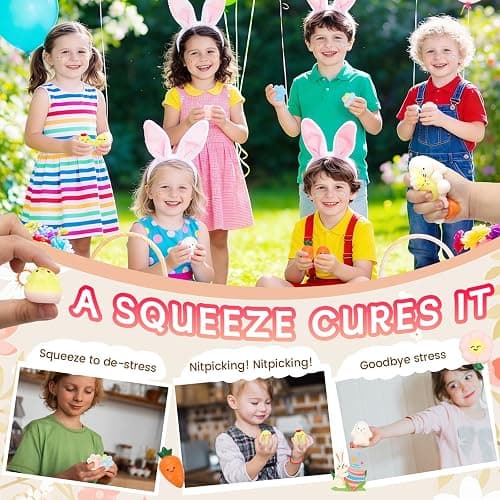 11pcs Easter Squishy Pack,Fidget Toys Include taba Squishies Party Favors for Kids 4-8 8-12 Treasure Box Toys for Classroom Birthday Xmas Gifts for Girls Boys Goodie Bag Stocking Stuffers for Teens thumbnail 5