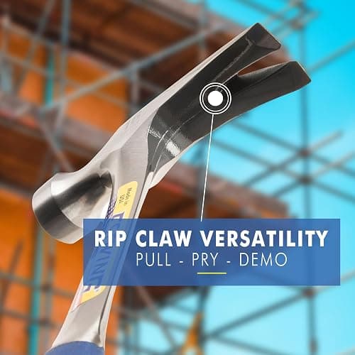 ESTWING Hammer - 16 oz Straight Rip Claw with Smooth Face & Shock Reduction Grip - E3-16S thumbnail 4