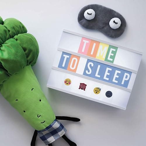 BONNYCO Blue Cinema Light Box with 400 Letters, Emojis and 2 Markers. Led Light Box Boy Bedroom Decor, Baby Shower. Cinema Led Sign Letters Board Gifts for Boys, Children for Birthdays Christmas thumbnail 2