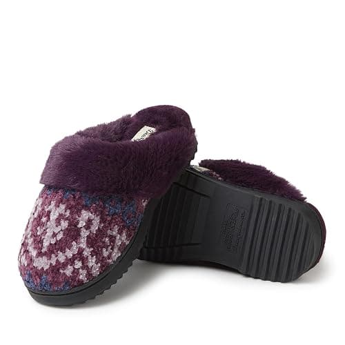 Dearfoams Women's Allison Chenille Fairisle Scuff Slipper thumbnail 2