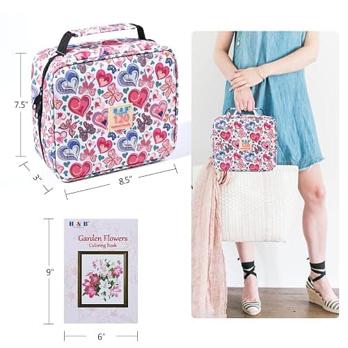 H & B 120 Colored Soft-core Coloring Pencils Set, Coloring Book and Portable Storage Bag for Painting, Art Supplies Gift for Artists Adult Children Beginners thumbnail 2