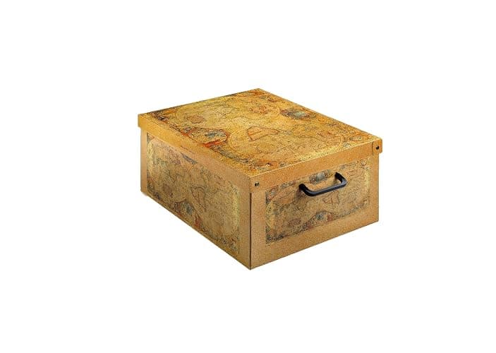 Lavatelli Baulino Marco Polo Boite de Rangement avec Couvercle, Organizer en carton, Rangement Vetement, Meuble de Chambre, Bureau, Organisateur Tiroir, Boite Cadeau, SMALL thumbnail 3