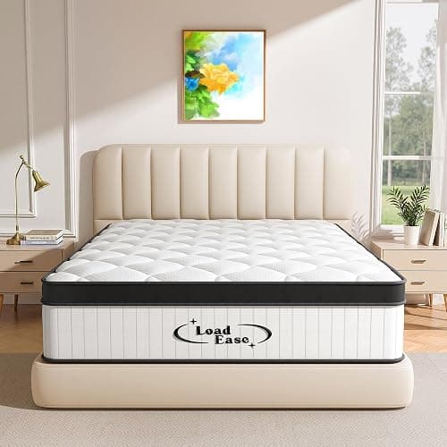 LoadEase Mattress Queen Size, 12 Inch Queen Hybrid Mattress in a Box, Medium Firm Memory Foam & Individually Wrapped Pocket Springs for Pain Relief, Motion Isolation, Edge Support, 80x60x12 thumbnail 8
