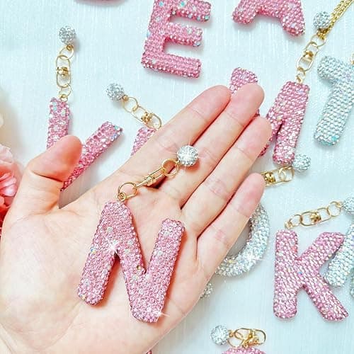 BOAJUNWU Bogg Bag Accessories,Bogg Bag Charms Keychain for Women Girls,Letter Charms for Beach Bitty Bogg Handbags Tote Bags thumbnail 8