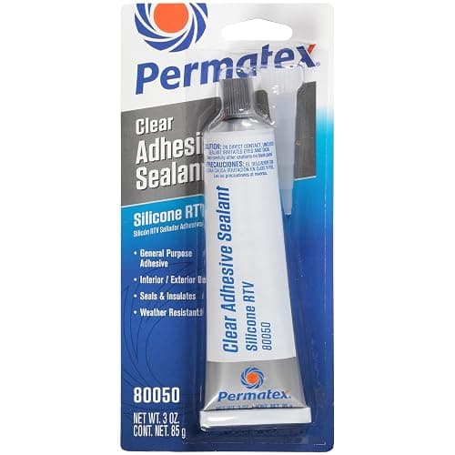 Permatex 80050 Clear RTV Silicone Adhesive Sealant, 3 oz - Image 1