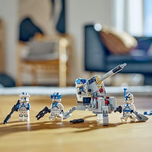 LEGO Star Wars 501st Clone Troopers Battle Pack Toy Set, Buildable AV-7 Anti Vehicle Cannon, with 4 Clone Trooper Minifigures, Portable Travel Toy, Great Birthday Gift for Kids Ages 6 and Up, 75345 thumbnail 3