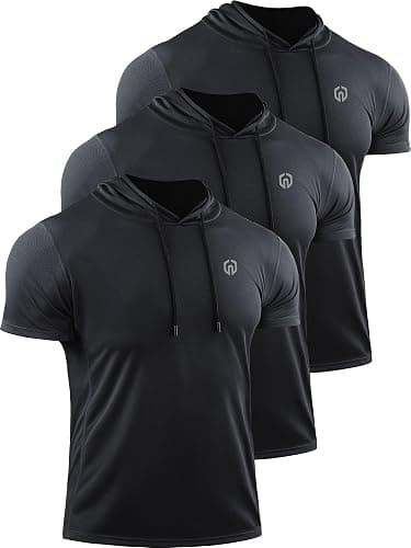NELEUS Dry Fit Workout Athletic Muscle Tank Top Running Shirts with Hoods - Image 1