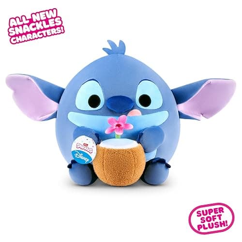 Snackles Disney 14-inch Plush (Stitch) by ZURU, Plush with Snack Accessory thumbnail 5