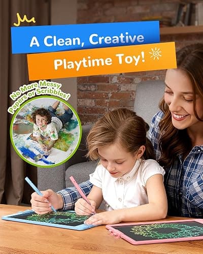 KOKODI LCD Writing Tablet, Gifts for 3 Years Old Boys and Girls，10 Inch Colorful Doodle Board Drawing Tablet, Erasable Reusable Electronic Drawing Pads, Educational and Learning Toys for Kids thumbnail 2