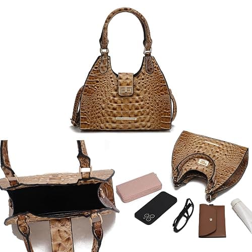 MKF Collection Women Tote Bag, Gradient Rainbow Faux Crocodile-Embossed Vegan Leather Handbag Purse by Mia K thumbnail 6