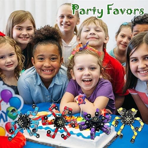 10 Pcs Transformable Fidget Spinner, Fidget Toys Bulk for Adults, Transformable Chain Robot Finger Toy DIY Deformation Robot Mechanical Spinners Stress Relief Fidget Toy for Teens Adults thumbnail 7