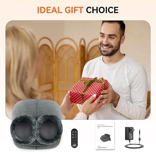 Snailax Shiatsu Foot Massager with Heat, Electrick Foot Massager Machine for Neuropathy, Plantar Fasciitis, Feet Warmers for Women,Men, Foot Heater Under Desk, Size 13 thumbnail 7
