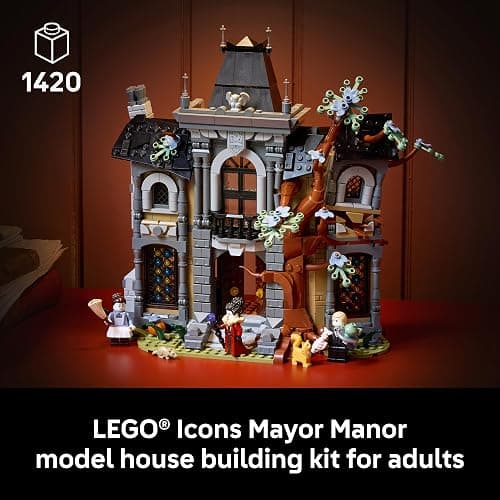 LEGO Icons Mayor Manor 11383 | Building Set for Adults, Ages 18+, Halloween Decor & Craft, Relaxation Activity, 1420 pieces, Gift for Men & Women thumbnail 2