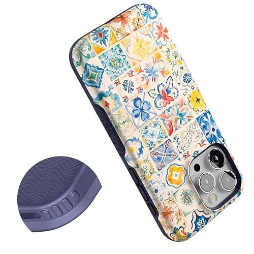 Casely iPhone 15 Pro Max Case | Tuscan Tiles | Dolce Vita | Compatible with MagSafe | Bold Protective Design thumbnail 5