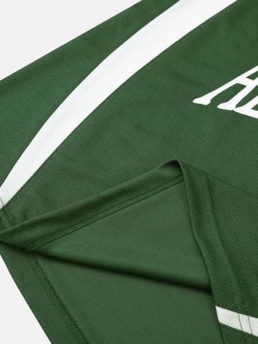 Aelfric Eden Jersey Shirts Women Oversized Mesh V Neck Graphic Tees Y2k Color Block Short Sleeve T Shirt Tops - Medium - Green thumbnail 7