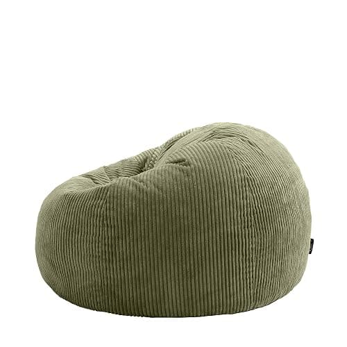 Icon Kingston Sitzsack Cord, Salbeigrün, Sitzsack Erwachsene mit Füllung, Bean Bag, Cord Sessel, Lounge Sessel, Lounge Stuhl, Schlafzimmer, Wohnzimmer, Wohnzimmer Möbel thumbnail 6