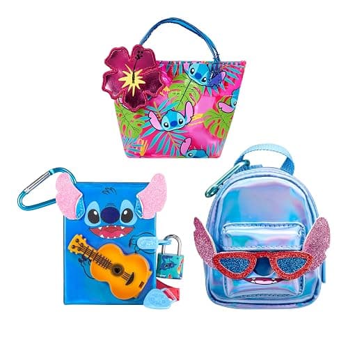 REAL LITTLES Disney Lilo & Stitch Fan Favorites 3 Pack, Includes Themed Micro Backpack, Handbag and Journal, with 15 Micro Surprises Inside - Image 1