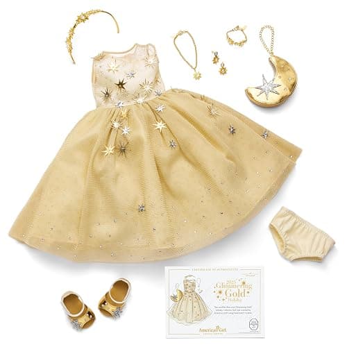 American Girl 2025 Glimmering Gold Holiday Collector Doll, with Light-Blue Eyes, Long Wavy Blonde Hair, Ages 8+ thumbnail 5