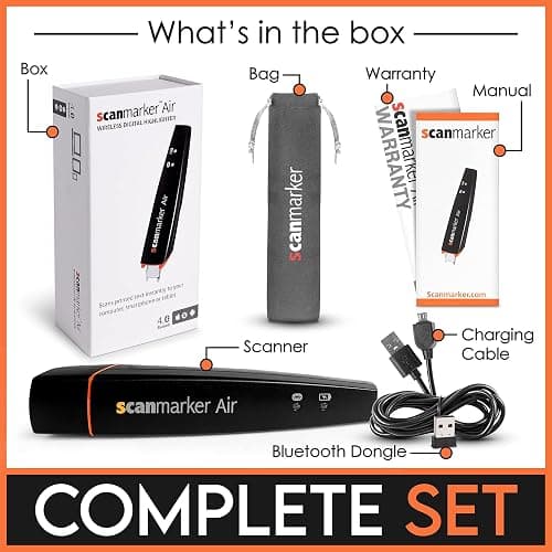 Scanmarker Air Reading Pen & Pen Scanner | Translator Pen for Dyslexia, Students & Professionals - Compatible with Mac, Windows, iOS & Android thumbnail 3