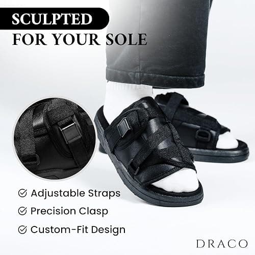 Draco DracoSlides Original Slides for Men and Women, Made from Silk with Adjustable Straps for Wide/Narrow Feet, Sandals with Arch Support & Slip Resistant, Men & Women Footwear thumbnail 3