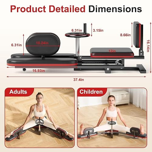 TDH Leg Stretcher, 220LBS Stretcher Machine,200° Adjustable Split Machine, Flexibility Stretching Equipment to Relieving Leg Muscl,Exercise for Everyone thumbnail 8
