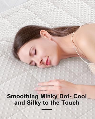 ⭐UINIU Minky Dot Weighted Blanket for Adults Queen Size 15 lbs, Soft Cooling Heavy Breathable Blanket for All-Season, Washable Weighted Throw with Glass Beads, 60 x 80 Inches, Cream thumbnail 3