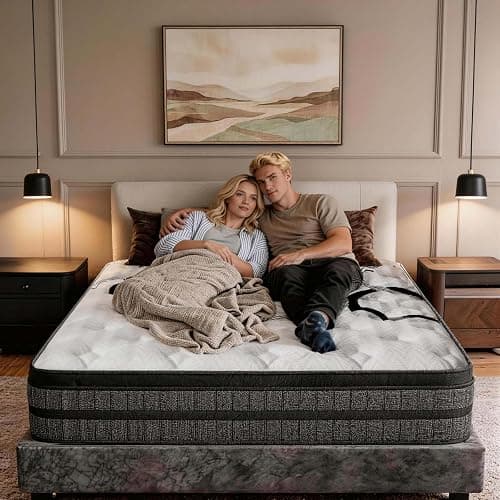 Luxysea Full Size Mattress 12 Inch Full Mattress Hybrid with Memory Foam and Pocket Springs for Motion Isolation Breathable and Cooling Comfort Medium Firm Support Fiberglass Free 365-Night Trial thumbnail 5