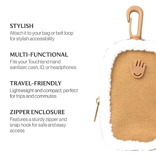 Touchland Special Edition Vegan Shearling Touchette, Attachable Fashion Accessory with Snap Hook for Touchland Mist thumbnail 4