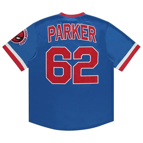 Marvel Spiderman Men's Baseball Jersey - Mens Classic Comics Spiderman Baseball Jersey Avengers Fashion Shirt thumbnail 2
