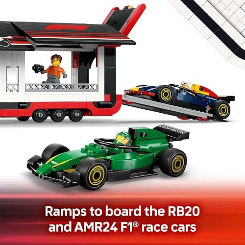 LEGO City F1 Truck with RB20 & AMR24 F1 Car Toys - Model Car Building Toy Set for Kids, Boys and Girls, Ages 8+ - Formula 1 Collectible for Fans - Gift Idea for Birthdays - 60445 thumbnail 4