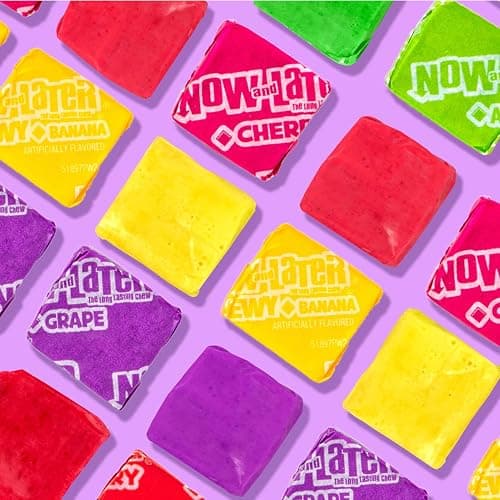 Now and Later Original Mix, Individually Wrapped Mixed Fruit Chew Candy, 60 Ounce Jar thumbnail 6