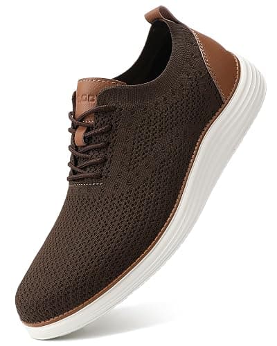 VILOCY Men's Casual Dress Sneakers Oxfords Business Mesh Breathable Walking Shoes Tennis Comfortable - Image 1