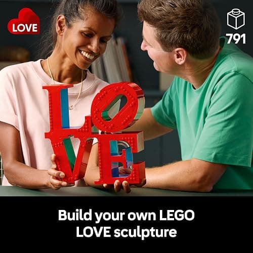 LEGO Art LOVE Building Set, Model Kit for Adults to Build, Great as a Home Office Decor Piece or Engagement Gift for Couples, Valentine's Day Decoration for Her or Him 31214 thumbnail 4