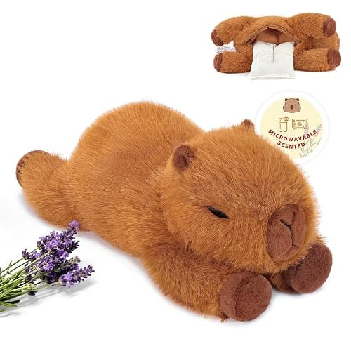 Onsoyours Original Capybara Microwavable Stuffed Animal, Heatable Lavender Scented Capybara Plush for Warmth & Stress Relief - Comfort Plushies Toys for Kids & Adults - Image 1
