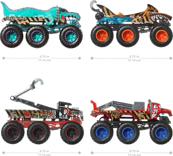 Hot Wheels Monster Trucks Big Rigs, 1:64 Scale Toy Truck with 6 Wheels, Haul or Tow Other Vehicles (Styles May Vary) thumbnail 6