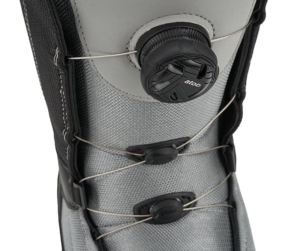 5th Element ST Lace and Dial Snowboard Boots for Men - Black Compatible with Strap Snowboard Bindings- Waterproof Liners -All Mountain Snowboarding Men Size thumbnail 2