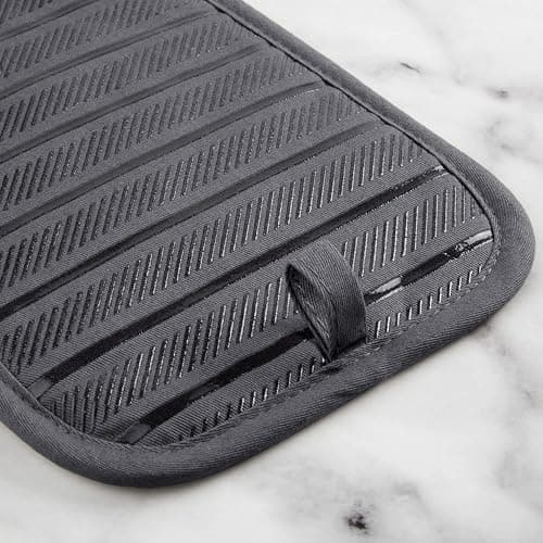 KitchenAid Albany Pot Holder 2-Pack Set, Charcoal Grey, 7"x10" thumbnail 4