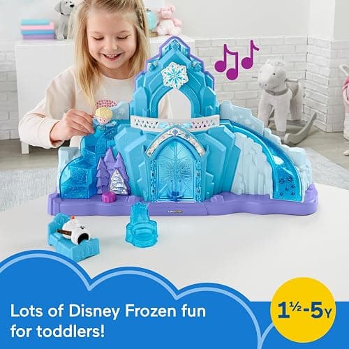 Fisher-Price Little People Toddler Toy Disney Frozen Elsa’s Ice Palace Musical Playset with Figures for Pretend Play Kids Ages 18+ Months (Amazon Exclusive) thumbnail 4