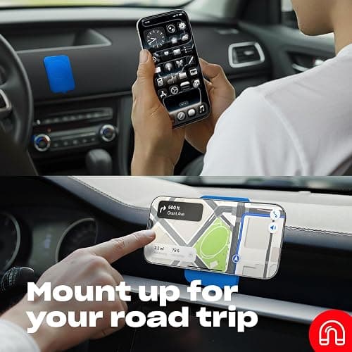 OCTOBUDDY Magnet - Dual Magnetic & Suction Phone Mount - Baby Blue | MagSafe-Compatible Silicone Mobile Holder - Hands-Free Selfies & Videos - Content Creator Accessory - 2.6″ x 3.9″ thumbnail 5
