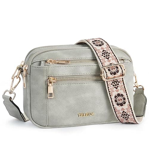 Telena Small Crossbody Bags For Women Vegan Leather Crossbody Purse With Adjustable Wide Strap For Daily Life - Image 1
