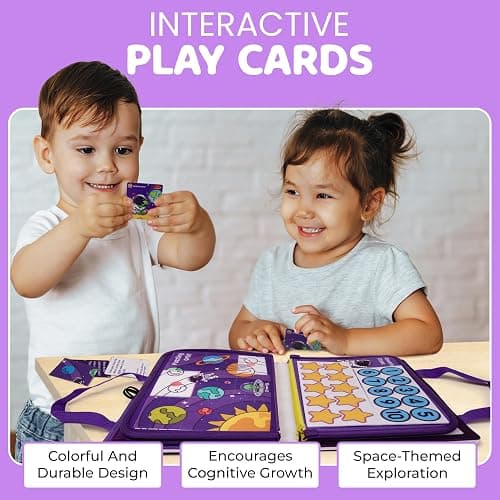 Busy Board for Toddlers 2–4 | Montessori Busy Book for Ages 3–5 | Alphabet, Numbers, Colors & Time Learning Toy | Educational Gift for Boys & Girls - Ideal Stocking Stuffer & Secret Santa Gift thumbnail 4