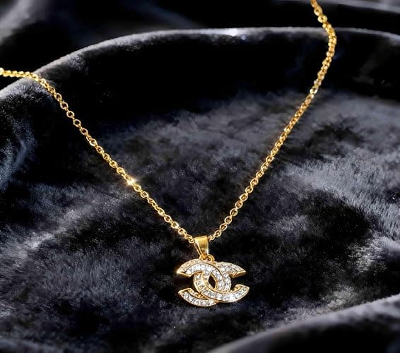 HONOLAYA 18K Gold Plated CZ Letter Pendant Necklace, Dainty Fashion Jewelry for Women, Yellow Gold Metal Chain, Perfect Daily Wear Gift thumbnail 2